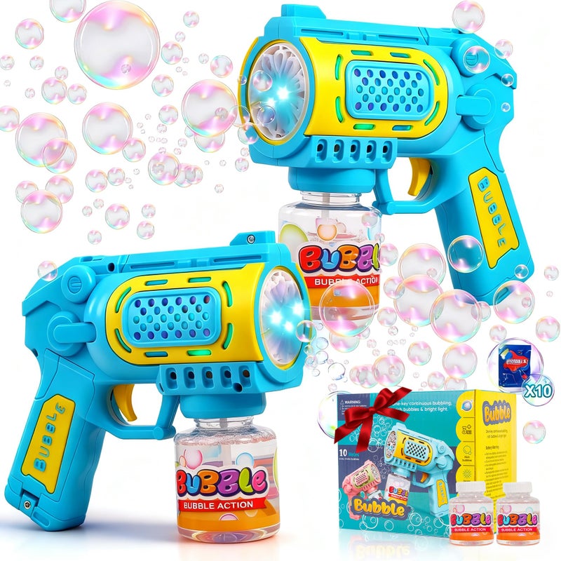 UGYWI Toys for 3+ Year Old Boys Girls: 2 Pack Bubble Gun Machine with Bubble Solution, Kids Toys for Ages 3-5 4-6 5-7, Outdoor Outside Toy for Kids Ages 4-8, Gifts for 3 4 5 6 7 8 Year Old Boys Birthday - Image 1