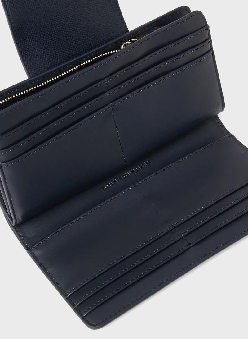 TOMMY HILFIGER Flapover Monogram Clutch
