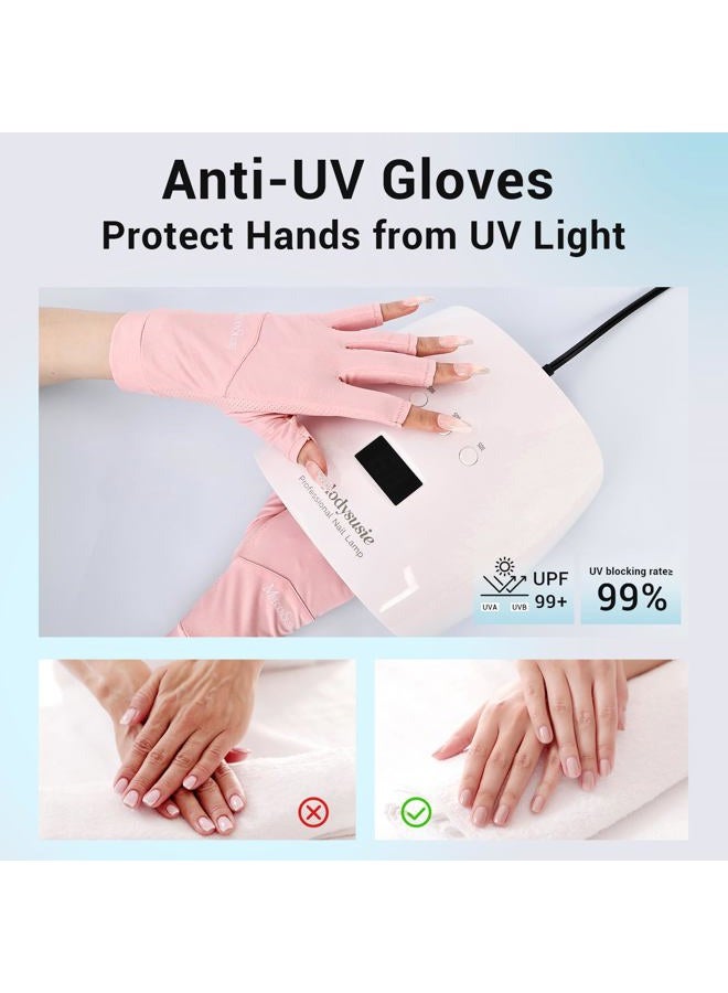 MelodySusie Premium UV Protection Gloves for Nails - UPF99+ Fingertip Protection, Ultra Cool Feeling Fabric, Anti UV Nail Art Gloves - Image 4