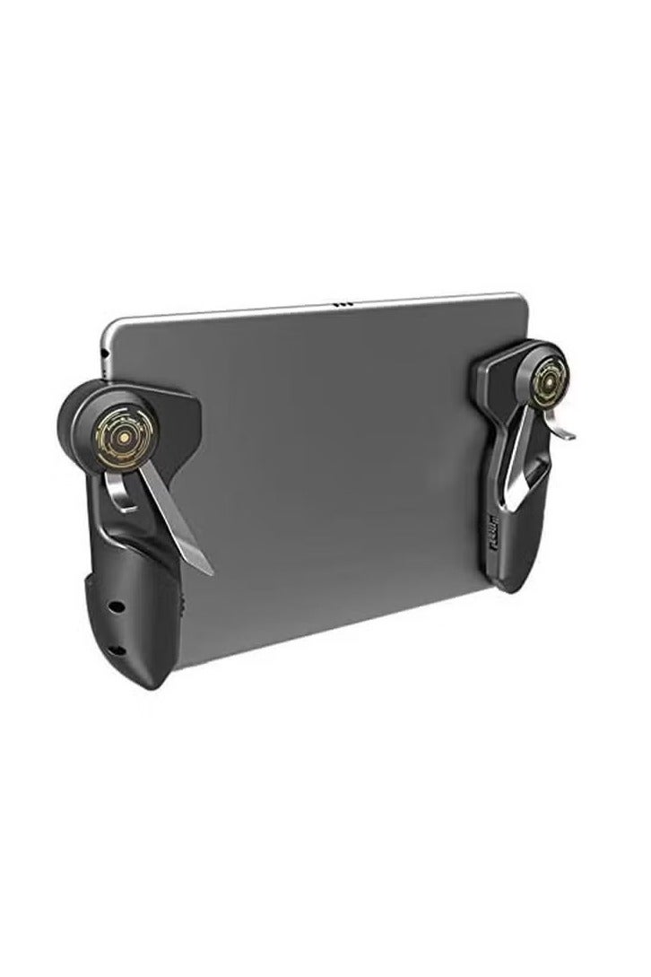 ميمو وحدة تحكم لاسلكية للكمبيوتر اللوحي مزودة بـ 4 أزرار تشغيل - تشغيل بـ 6 أصابع، أزرار إطلاق نار وتصويب حساسة، مقبض لوحة ألعاب، مثالية للعبة PUBG والألعاب المحمولة والأجهزة اللوحية، قابلة للتعديل وعالية الدقة - Image 2