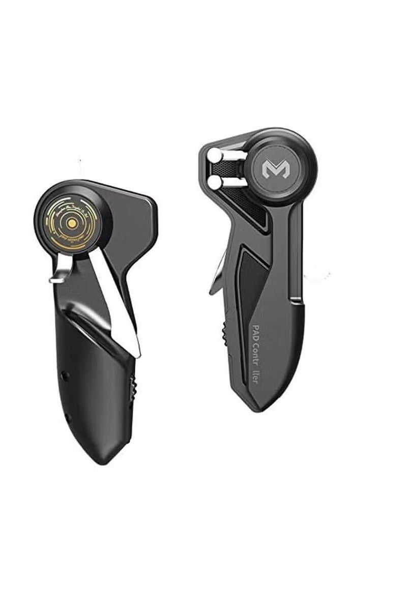 ميمو وحدة تحكم لاسلكية للكمبيوتر اللوحي مزودة بـ 4 أزرار تشغيل - تشغيل بـ 6 أصابع، أزرار إطلاق نار وتصويب حساسة، مقبض لوحة ألعاب، مثالية للعبة PUBG والألعاب المحمولة والأجهزة اللوحية، قابلة للتعديل وعالية الدقة - Image 1