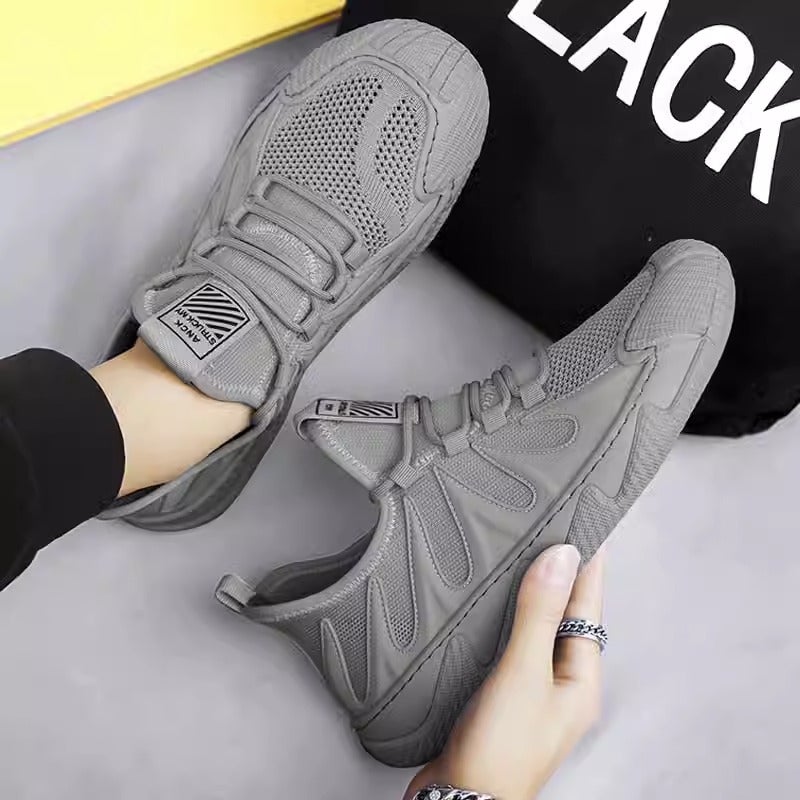Brand Work Men'S Shoes Summer Shoes Men'S Breathable Flying Woven Mesh Surface Men'S Sports Lightweight Casual Labor Protection Mesh Shoes - Image 4