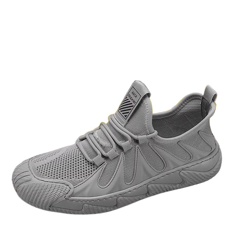Brand Work Men'S Shoes Summer Shoes Men'S Breathable Flying Woven Mesh Surface Men'S Sports Lightweight Casual Labor Protection Mesh Shoes - Image 5