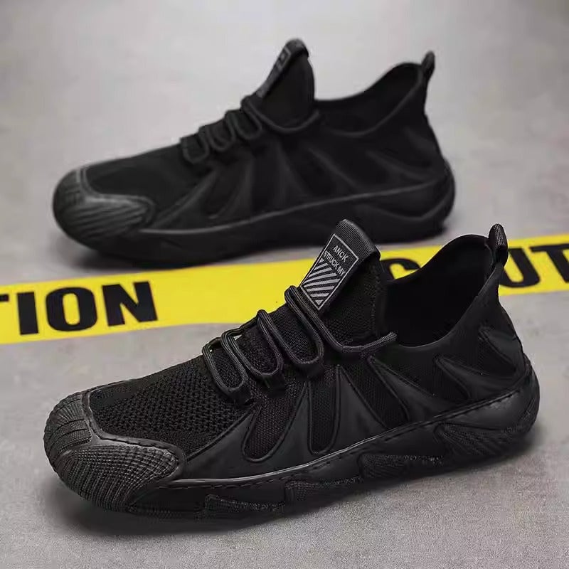 Brand Work Men'S Shoes Summer Shoes Men'S Breathable Flying Woven Mesh Surface Men'S Sports Lightweight Casual Labor Protection Mesh Shoes - Image 2