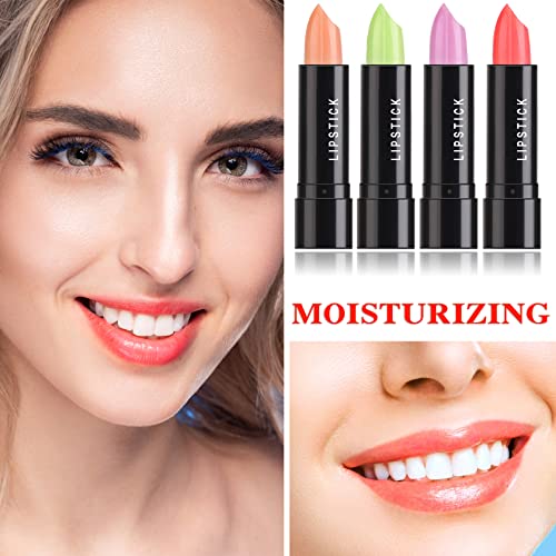 LZYLLS 4 Pcs Color Changing Change LipstickMagic Lipstick Jelly Lip BalmMoisturizer Tinted Lip Tint Stain Long Lasting Waterproof Temperature Color Change Lip Gloss - Image 5