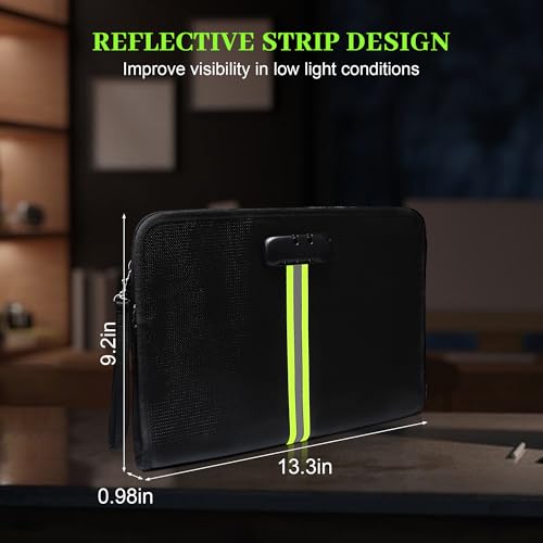 OOTDAY 5200℉ Fireproof Document Bag, Fireproof Bag with Lock, Fireproof Document Organizer, Safes for Home Use Fire and Water Proof with Heat Insulated for Cash, Valuables, Documents-Black - Image 4