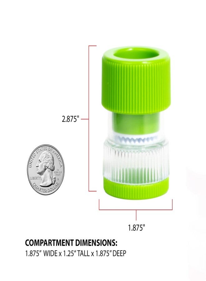 EZY DOSE Crushes Pills, Vitamins, Tablets, Storage Compartment, Removable Drinking Cup, Portable Design, Designed for Travel, Green, BPA Free - Image 2