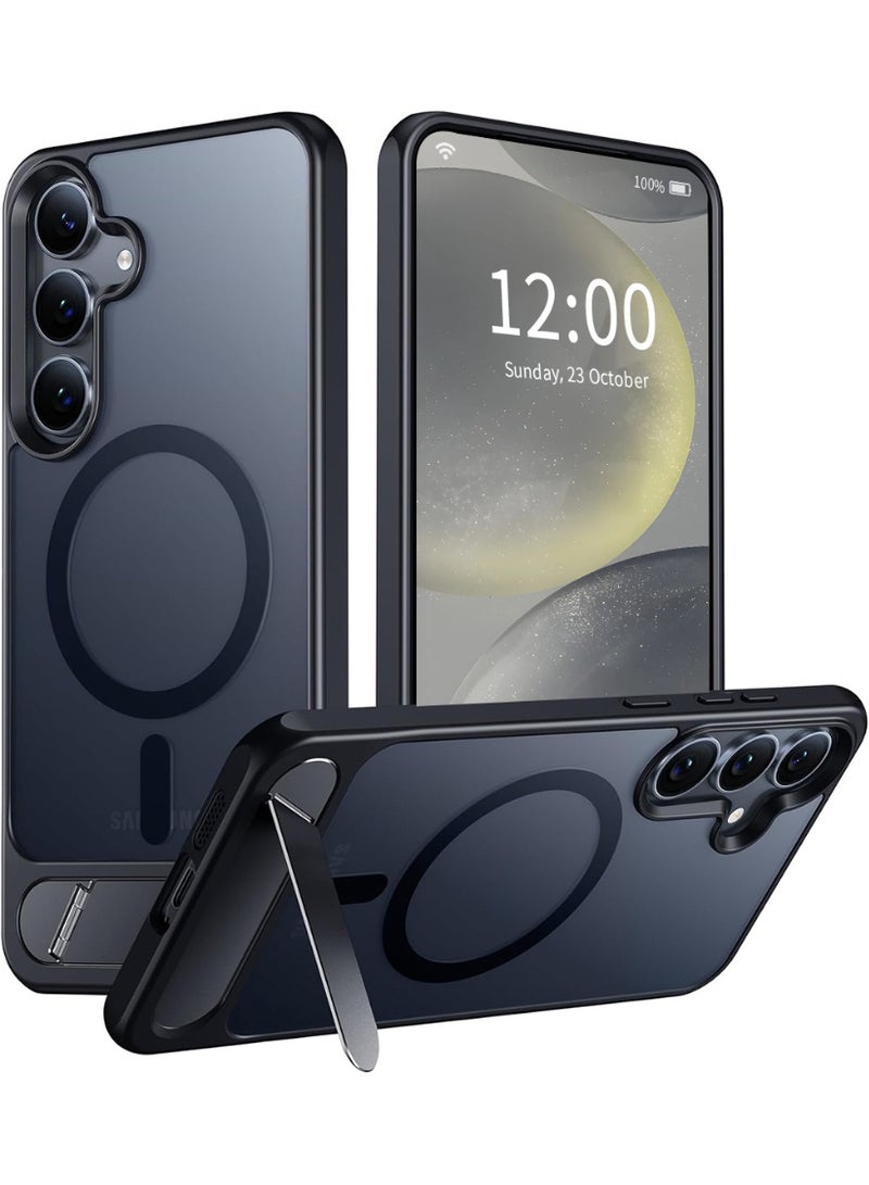 ايليجو جراب لموبايل سامسونج S24 بلس من، متوافق مع ماج سيف، غطاء مغناطيسي مع حامل غير مرئي، جراب موبايل حماية ضد الصدمات، جراب خلفي رفيع غير لامع لهاتف جالاكسي S24 بلس 5G (اسود) - Image 1