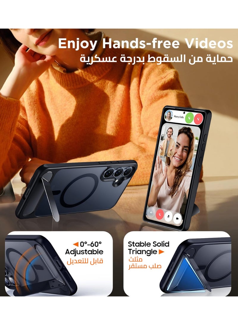 ايليجو جراب لموبايل سامسونج S24 بلس من، متوافق مع ماج سيف، غطاء مغناطيسي مع حامل غير مرئي، جراب موبايل حماية ضد الصدمات، جراب خلفي رفيع غير لامع لهاتف جالاكسي S24 بلس 5G (اسود) - Image 3