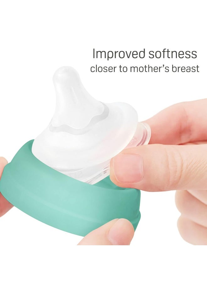 pigeon Natural Flo Wide Neck Feeding Bottle New Born/Infants/Toddler Upto 3 Years BPA Free 240ml Wn3 Pp Nursing Bottle 240ml Plus Type Nipple Green - Image 4