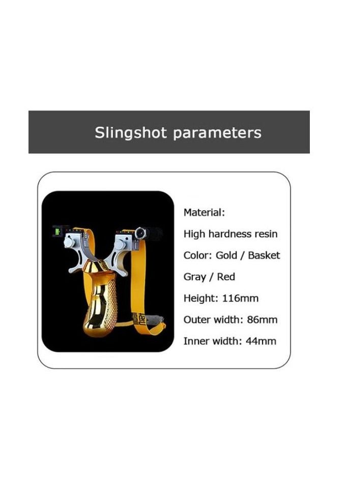 Rock Pow - Hunting Slingshots Set, Professional Laser Slingshot for Outdoor Hunting,Adult high-speed catapult slingshot,100 Ammo Balls and 2 Rubber Bands - Image 1