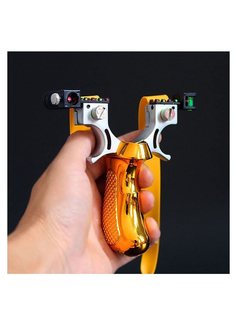 Rock Pow - Hunting Slingshots Set, Professional Laser Slingshot for Outdoor Hunting,Adult high-speed catapult slingshot,100 Ammo Balls and 2 Rubber Bands - Image 1