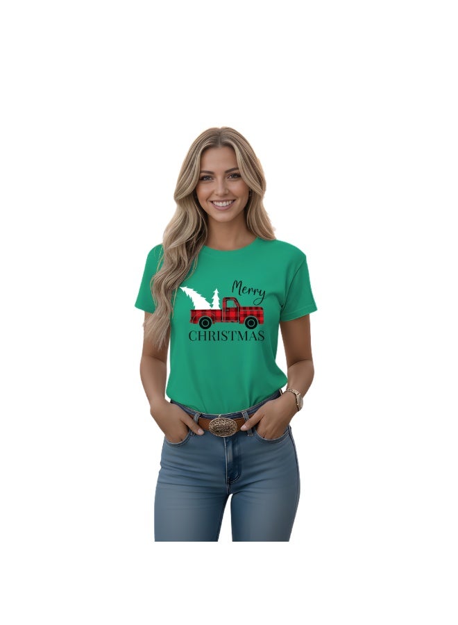 PRINTSHOP4ME Christmas Short Sleeve Round Neck T-Shirt For Adults – Comfortable And Soft Cotton Christmas Shirt For Men And Women – Perfect For Christmas Parties And Holiday Gifts - Image 2