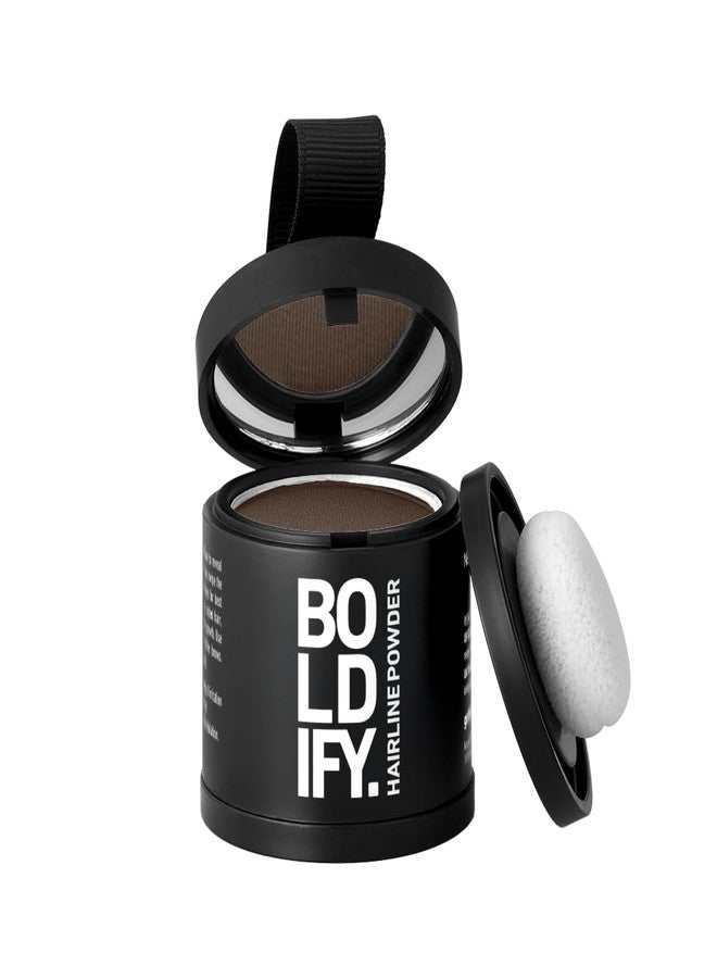 BOLDIFY Hairline Powder (LARGE, 10g) - Root Touch Up Hair Color for Gray Coverage - Bald Spot Concealing Hair Powder for Women & Men - 48-Hour Stain-Proof - Medium Brown - Image 1