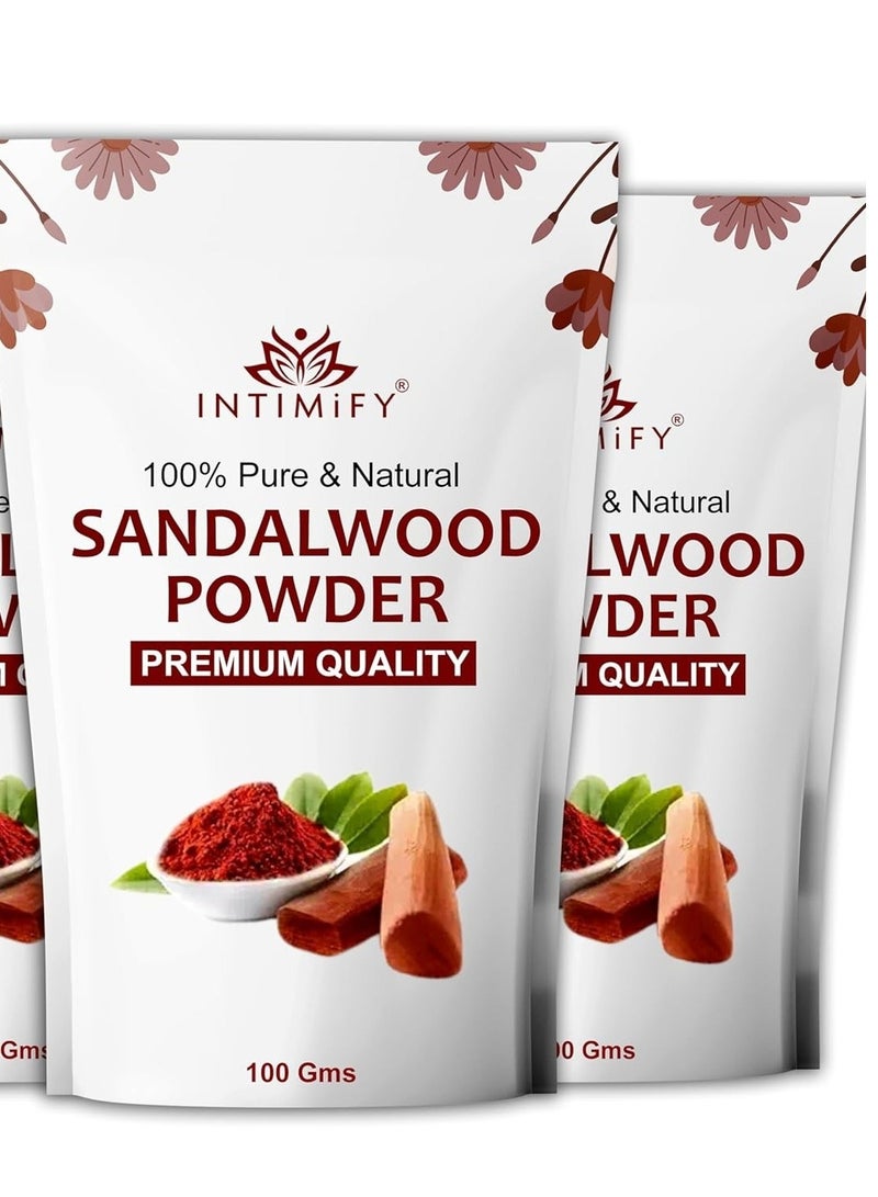 INTIMIFY بودرة خشب الصندل من إنتيميفي لقناع الوجه 100 غرام × 3 - Image 2