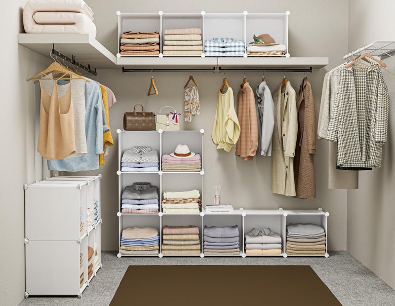 HOMIDEC 9 Cube Storage Organizer, Cubes Shelves for Living Room, Bedroom, White - Image 2