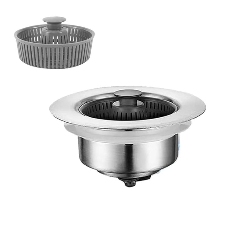 TERXA Kitchen Sink Drainer | Sink Stopper Strainer Basket | Anti Smell Strainer Cover | Bath Tub Sink Floor Drain Plug | Food Catcher | Anti Clog Kitchen Basin Hair Catcher (Pack of 1,Multicolor) - Image 2