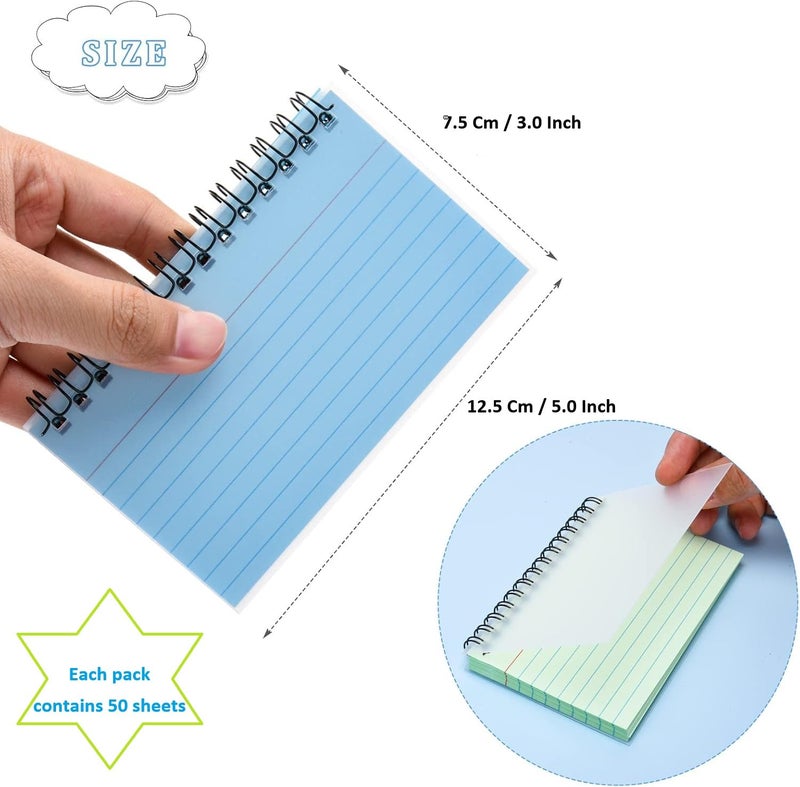 FRIUSATE 150 Sheets Flash Cards 3x5 Inches Spiral Bound Index Cards Colored Ruled Index Cards with Ring Colorful Notecards Flashcards for Studying Nursing School Office Taking to Do List - Image 2