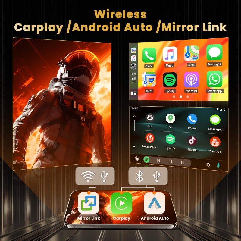 Hikity 8 Core 4+64GB Android Car Stereo for Subaru Legacy Outback 2010-2014 Radio, 9 Inch IPS Touchscreen Car Radio with Wireless Carplay Android Auto 59UI GPS WiFi 32EQ DSP Backup Camrea - Image 5