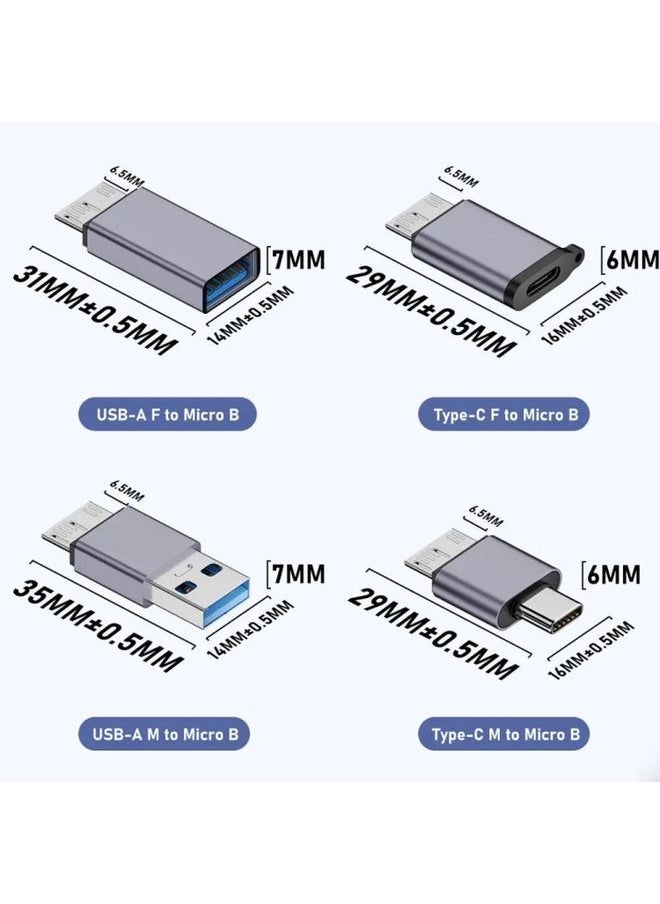BURAQ USB Female Transfer Micro B Male Adapter USB Link HDD Enclosure Interface Converter  - Image 3