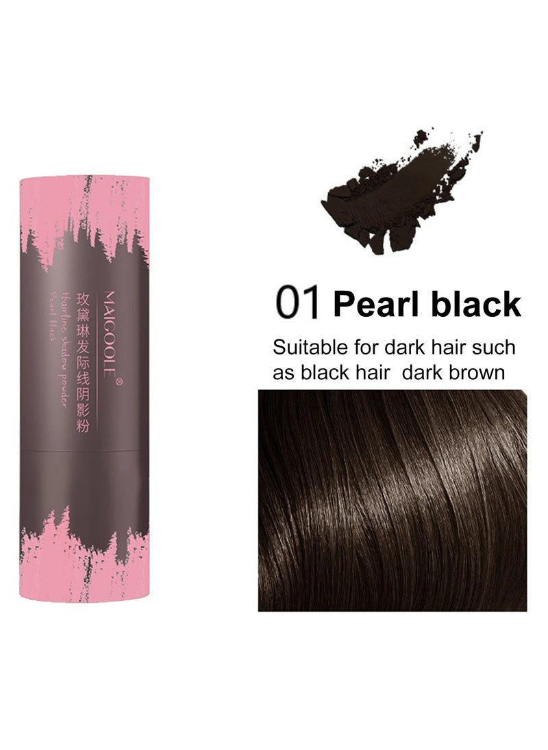 MAIGOOLE Hairline Shadow Powder Stick, Natural Modification Hairline Powder Filling Bald, Pigmented Long Lasting Hair Shading Sponge Pen, Hair Line Modified Repair Edge Concealer Makeup Tool, (Black Color)  - Image 1