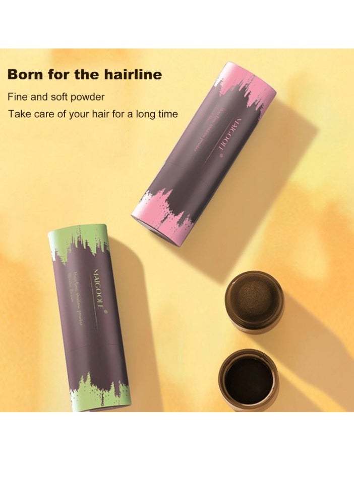 MAIGOOLE Hairline Shadow Powder Stick, Natural Modification Hairline Powder Filling Bald, Pigmented Long Lasting Hair Shading Sponge Pen, Hair Line Modified Repair Edge Concealer Makeup Tool, (Black Color)  - Image 5