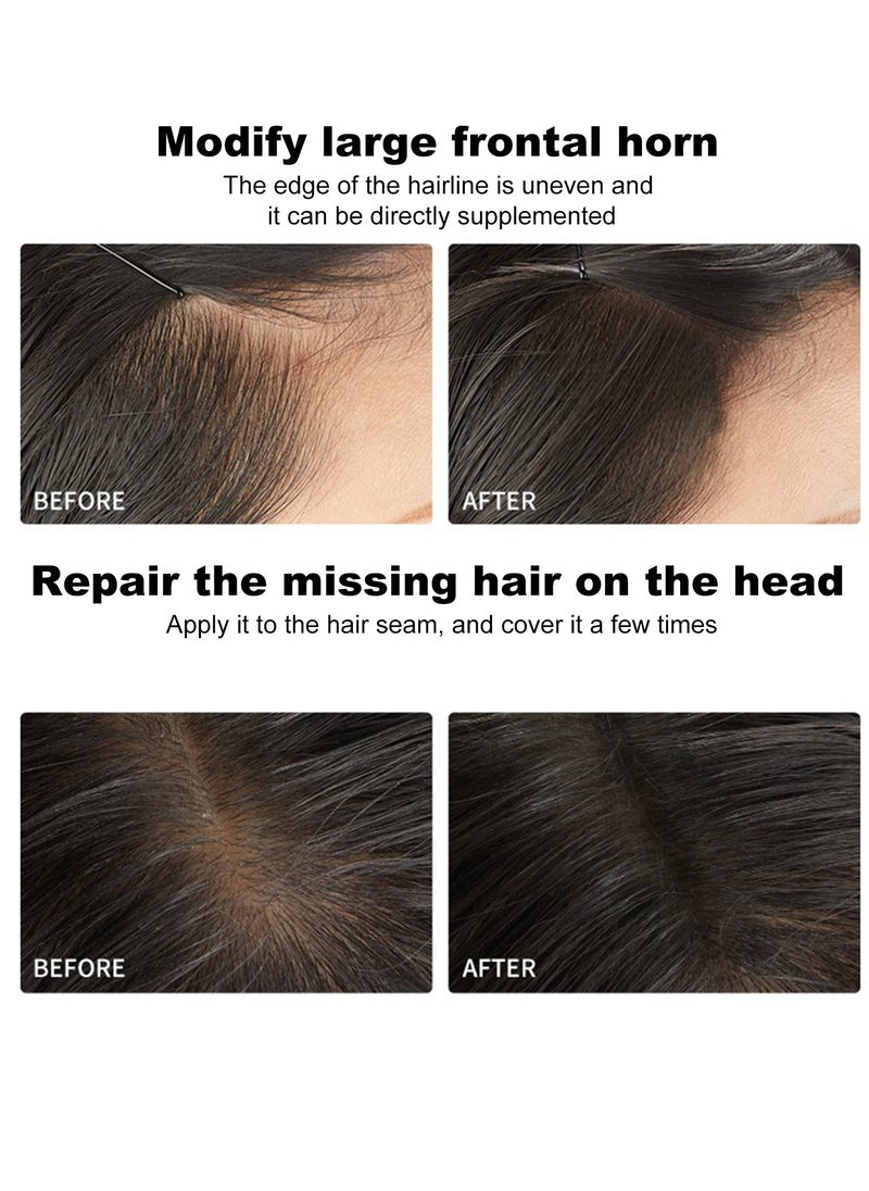 MAIGOOLE Hairline Shadow Powder Stick, Natural Modification Hairline Powder Filling Bald, Pigmented Long Lasting Hair Shading Sponge Pen, Hair Line Modified Repair Edge Concealer Makeup Tool, (Black Color)  - Image 3