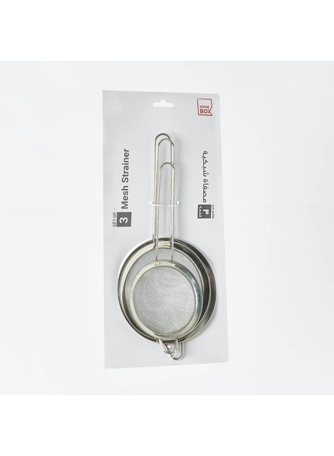 Home Box 3-Piece Stainless Steel Mesh Strainer Set  - Image 4