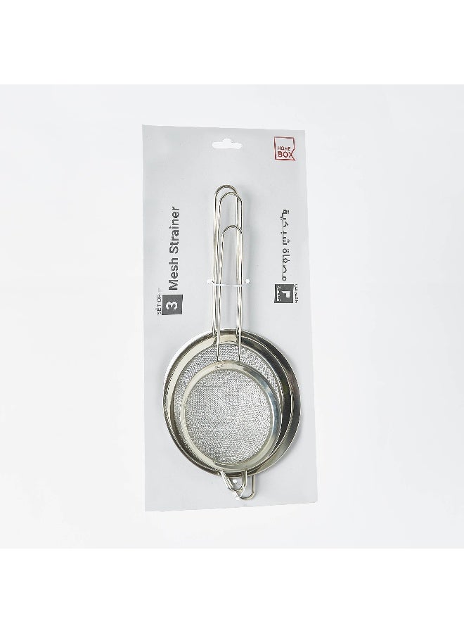 Home Box 3-Piece Stainless Steel Mesh Strainer Set - Image 5