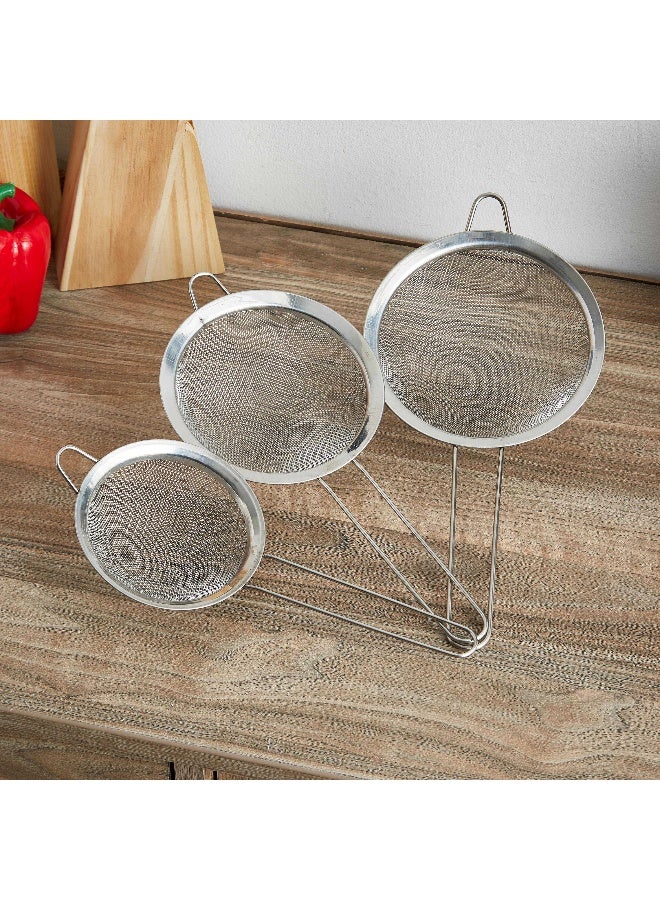 Home Box 3-Piece Stainless Steel Mesh Strainer Set - Image 2