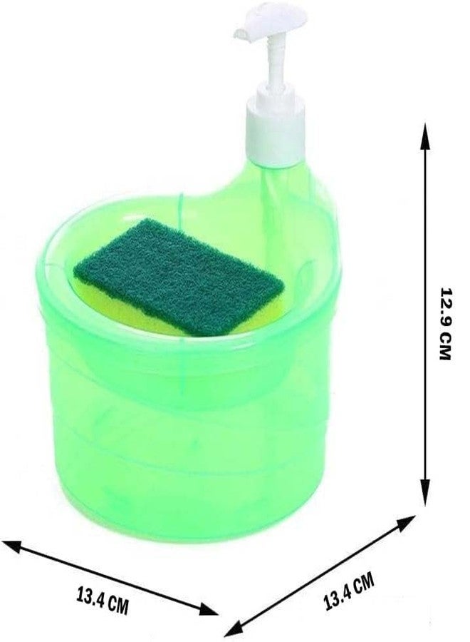 PARVY® 2 in 1 Kitchen Soap Dispenser & Sponge Holder – Space Saving Countertop Liquid Soap Pump Caddy – Refillable Dish/Wash Sink Organizer - Image 3