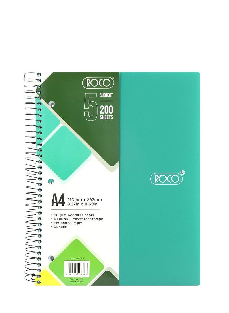 ROCO Neon Notebook A4200 Sheets - Image 1