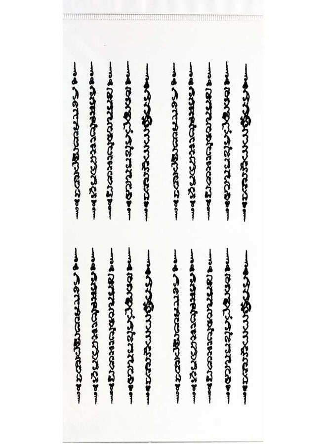 PP TATTOO 1 Sheet Muay Thai Sak Yant Thai Temple Tattoo Antique Pattern Yantra Magic Kill not die Tattoos Body Art Fake Tattoo for Women Men Teens Arm Temporary Tattoo Body Sticker - Image 1