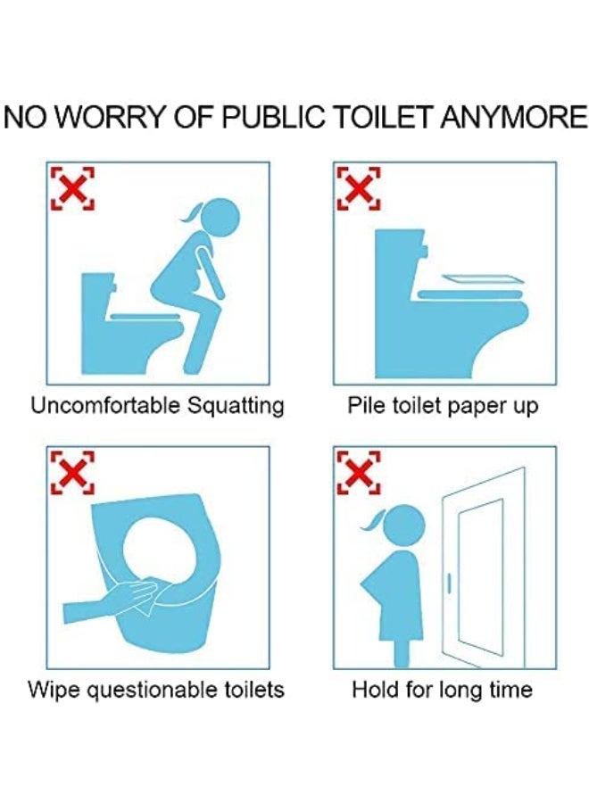 NXT 100 Pack Disposable Plastic Toilet Seat Cover Waterproof and Non Slip Individually Wrapped, for Travel, Toilet Seat Protectors for Toddler Potty Training, Pregnant Mom, Adult - Image 4