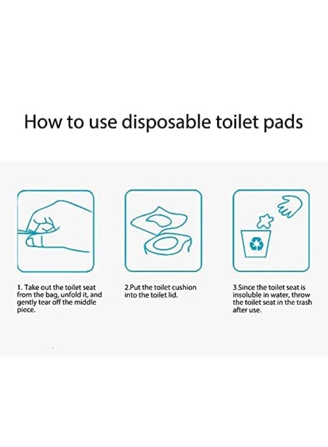 NXT 100 Pack Disposable Plastic Toilet Seat Cover Waterproof and Non Slip Individually Wrapped, for Travel, Toilet Seat Protectors for Toddler Potty Training, Pregnant Mom, Adult - Image 3