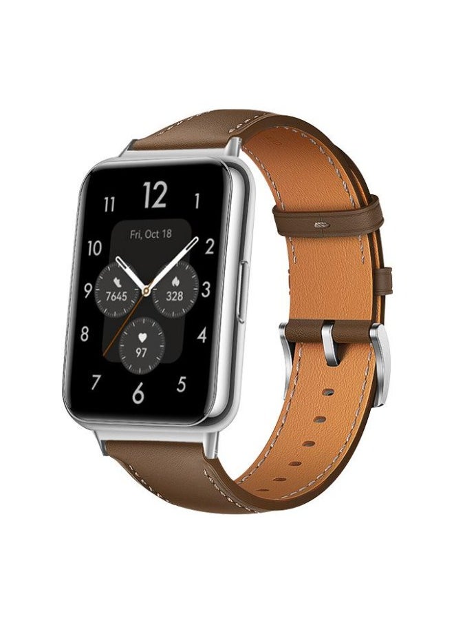 HW Suitable For Huawei Fit3 Leather Strap Watch Accessories  - Image 1
