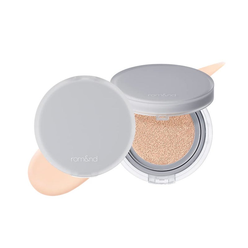 Rom&nd Nu Zero Cushion (02 Pure 21) Long Lasting, High Coverage, Semi Matte Finish, Flawless Complexion Without Cakey Face, Makeup Base and Fixer, Thinly Layered, Korean Cushion Foundation - Image 1
