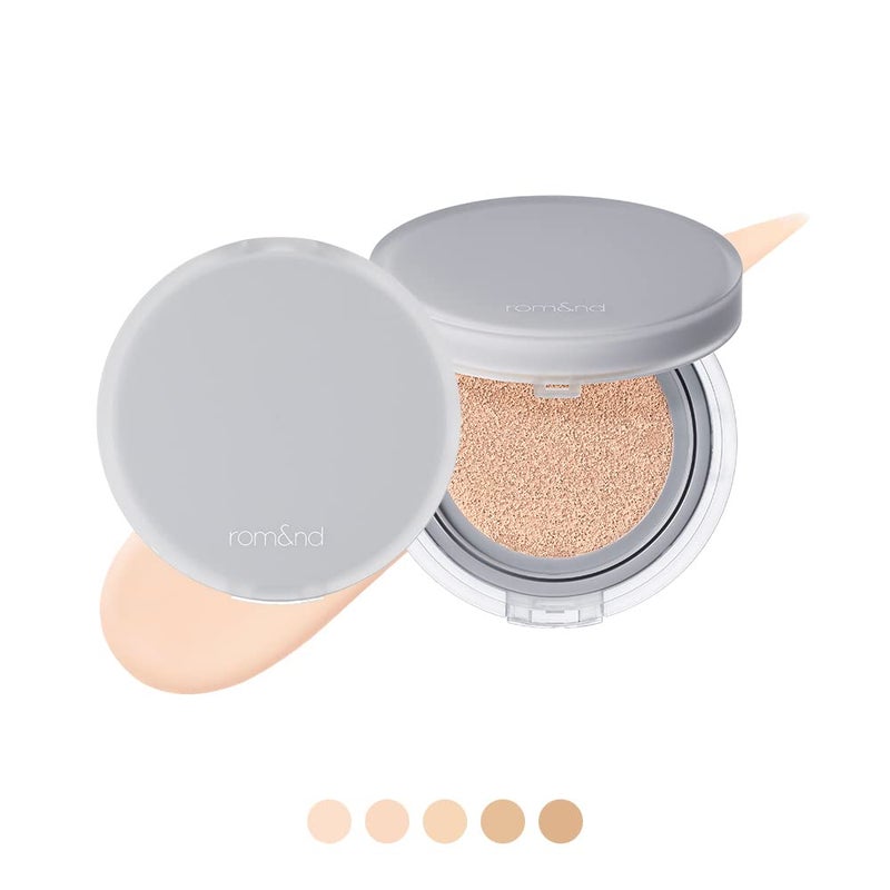 Rom&nd Nu Zero Cushion (02 Pure 21) Long Lasting, High Coverage, Semi Matte Finish, Flawless Complexion Without Cakey Face, Makeup Base and Fixer, Thinly Layered, Korean Cushion Foundation - Image 5