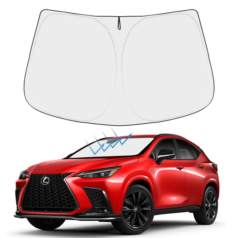 Proadsy Custom Fit Lexus RX 20162025 Windshield Sun Shade 4Layer Foldable Front Sunshade Protector Sun Visor Blocks UV Rays Keep Car Cooler