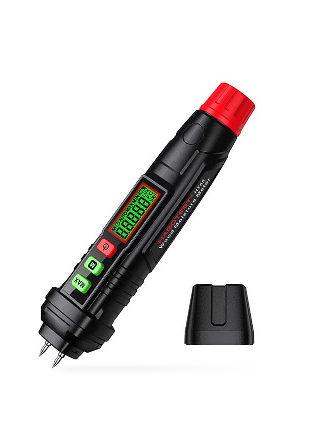 HABOTEST Wood Moisture Meter with HD LCD Backlight Display Portable Wood Moisture Detector Pen-Type Moisture Tester for Walls Wood Firewood Lumber Bricks Cement Concrete  - Image 1