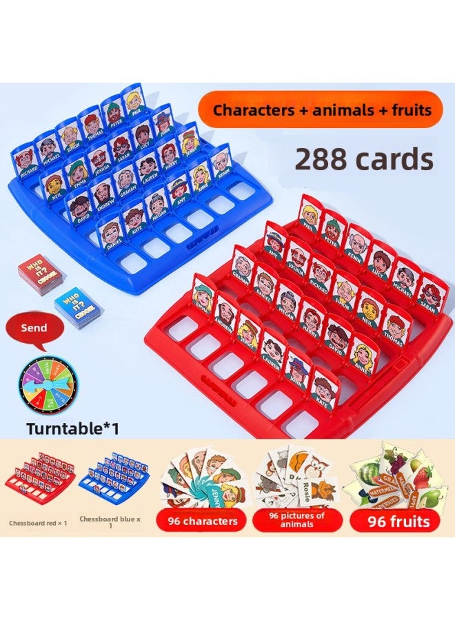 Guess Who I Am Card Game Children's Educational Girl And Boy Toy Double Board Game Chess Parent-Child Interactive Card