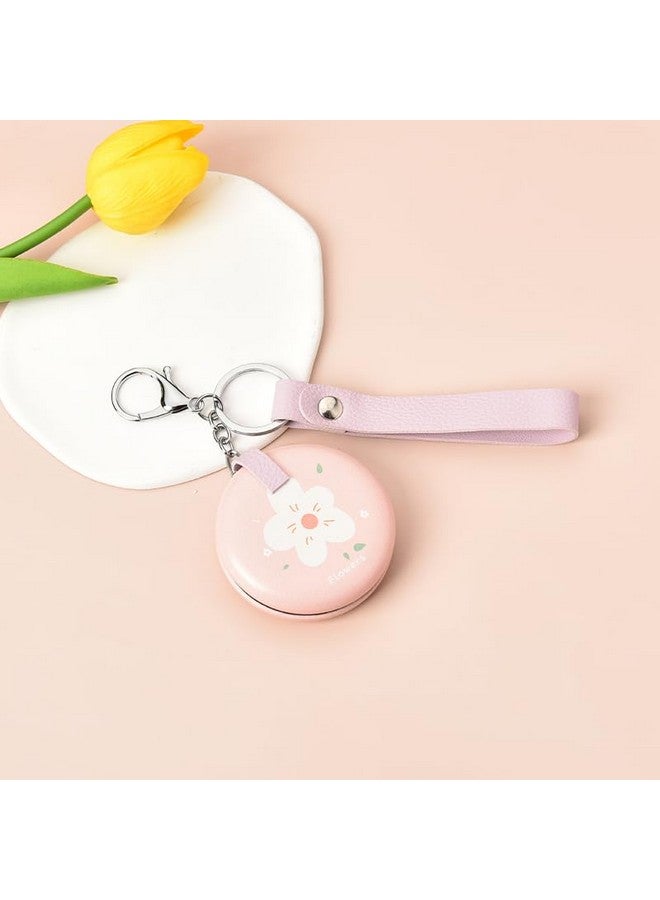 YangQian Small Magnifying Mirror Keychain For Purse Makeup Vanity Mirror Handheld Magnifying Mirror 2X Mini Pocket Compact Mirror For Women Girls Portable Folding Travel Makeup Mirror Foldable Make Up Mirror - Image 4