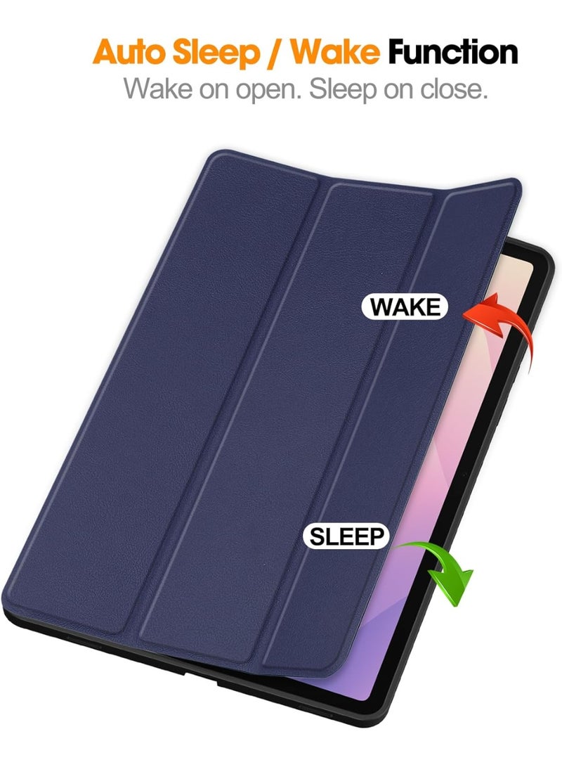 VKL Tablet Case for Samsung Galaxy Tab S11 11 inch 2025 (SM-X730/SM-X736B), Tri-Fold PU Leather Case with Auto Wake/Sleep, Soft TPU Back Cover Built-in Pen Holder (Dark Blue) - Image 2