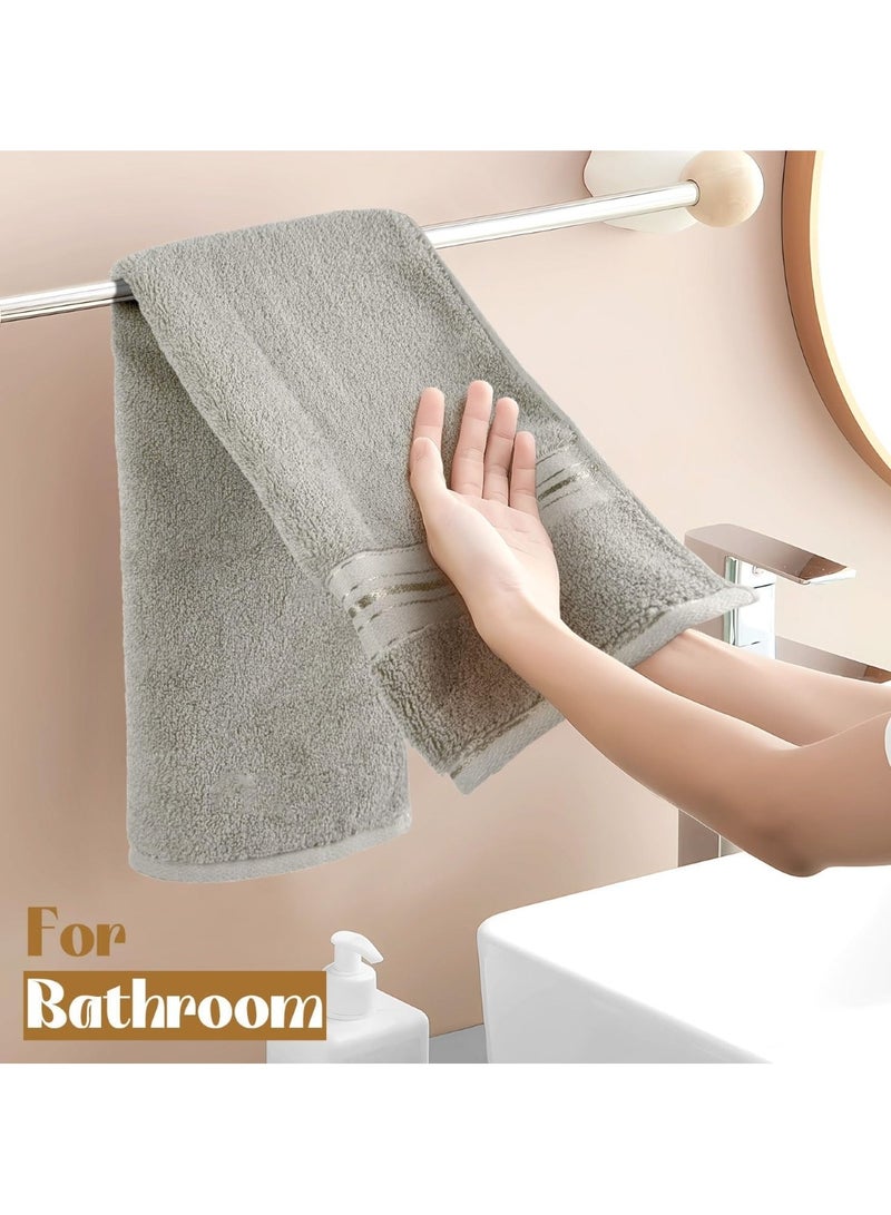 Huitich 8-Piece Cotton Towel Set Khaki And White  - Image 3