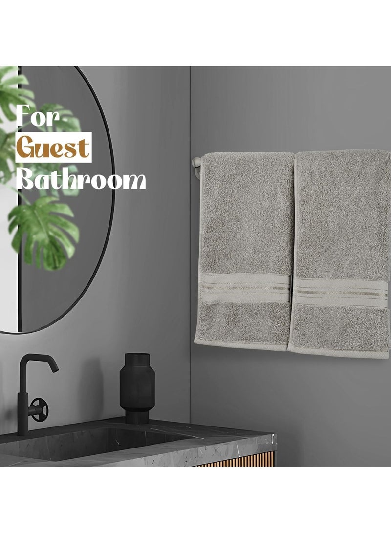Huitich 8-Piece Cotton Towel Set Khaki And White  - Image 5