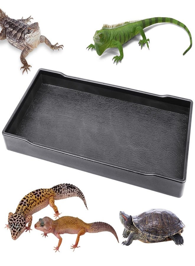 YOLUFER Reptile Food Water Bowl Plate Dish for Tortoise Crawl Pet Drinking and Eating Hallow Water Dish for Reptiles (Size1-S) - Image 1