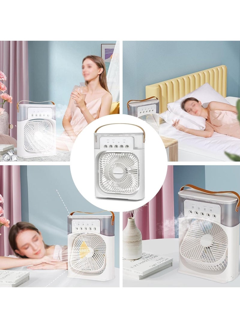 DubaiGallery مبرد هواء تبخيري صغير مزود بـ 7 ألوان إضاءة LED ومؤقت و3 سرعات للرياح - Image 4
