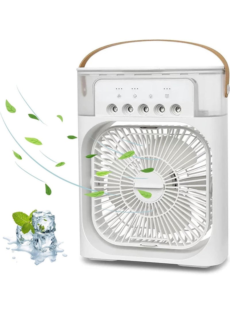 DubaiGallery مبرد هواء تبخيري صغير مزود بـ 7 ألوان إضاءة LED ومؤقت و3 سرعات للرياح - Image 2