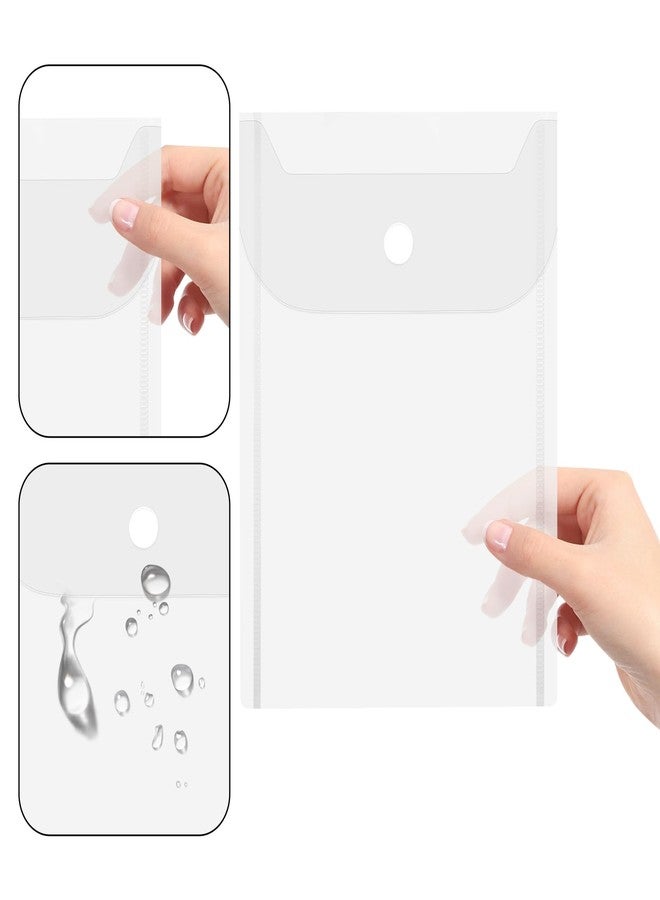Alrhso 10 PCS Clear Envelopes Pouch 7 x 5 Inches Clear Plastic Envelopes with Snap Closure Waterproof Plastic Envelope for Office School Documents Sticker, Photo Storage Folder, Receipt Holder - Image 4