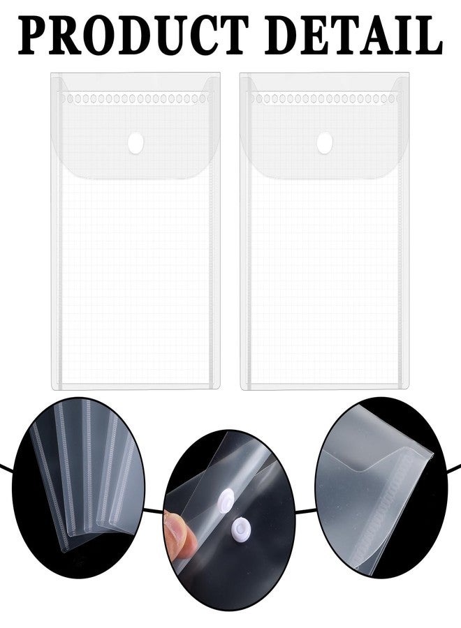 Alrhso 10 PCS Clear Envelopes Pouch 7 x 5 Inches Clear Plastic Envelopes with Snap Closure Waterproof Plastic Envelope for Office School Documents Sticker, Photo Storage Folder, Receipt Holder - Image 2